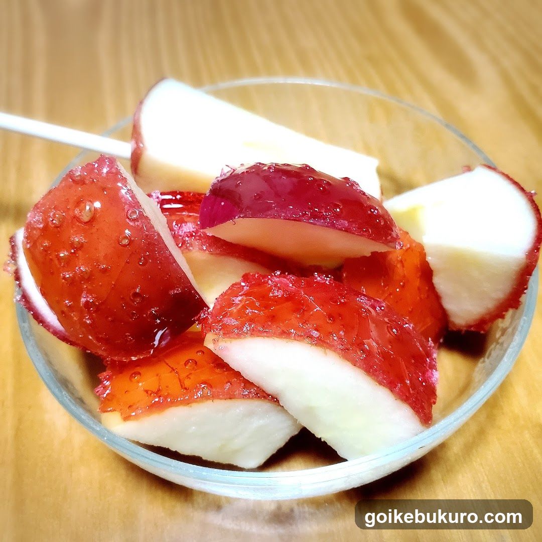 Apple Slices in Glass Bowl