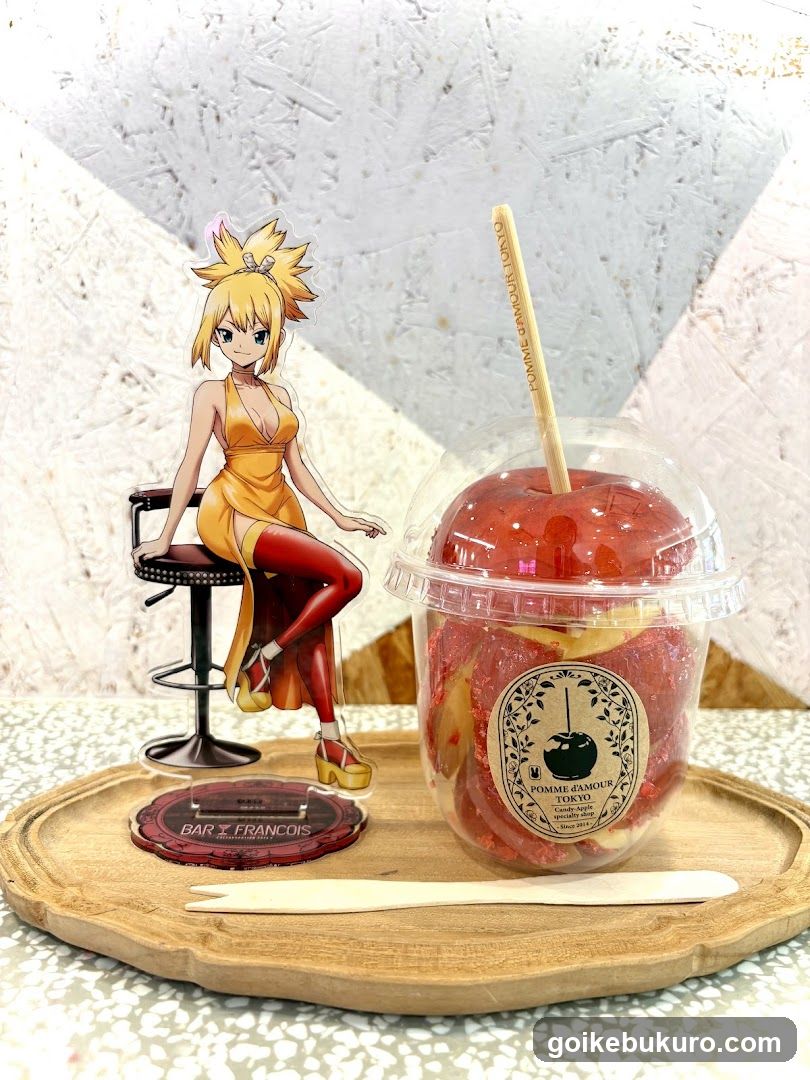 Apple Cider with Anime Figure Display