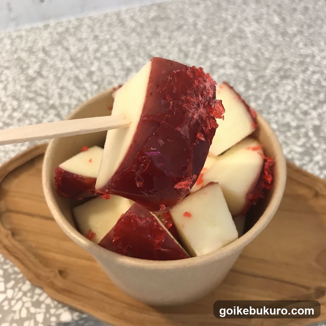Candied Apple Slices in Cup
