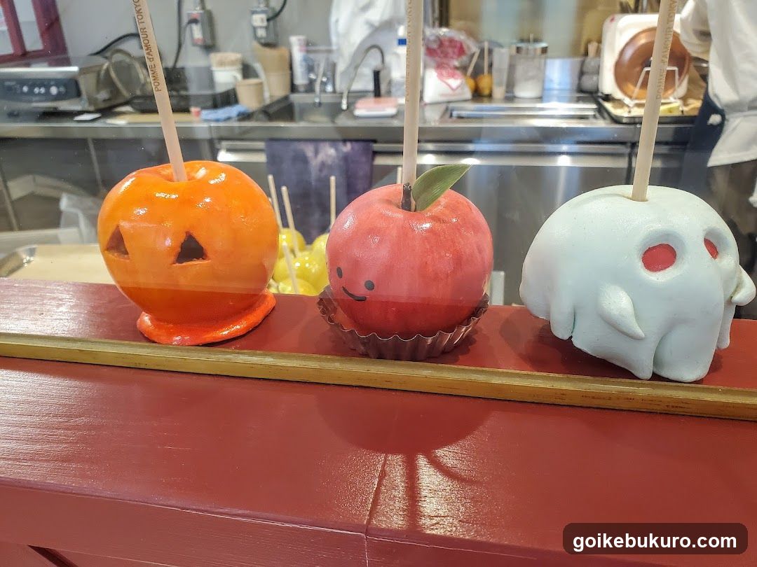 Halloween Candy Apples Display
