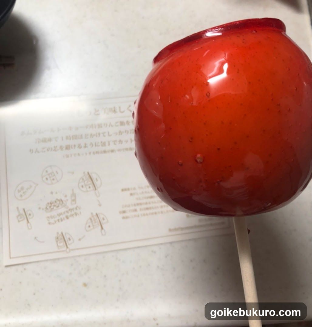 Candy Apple with Instruction Card