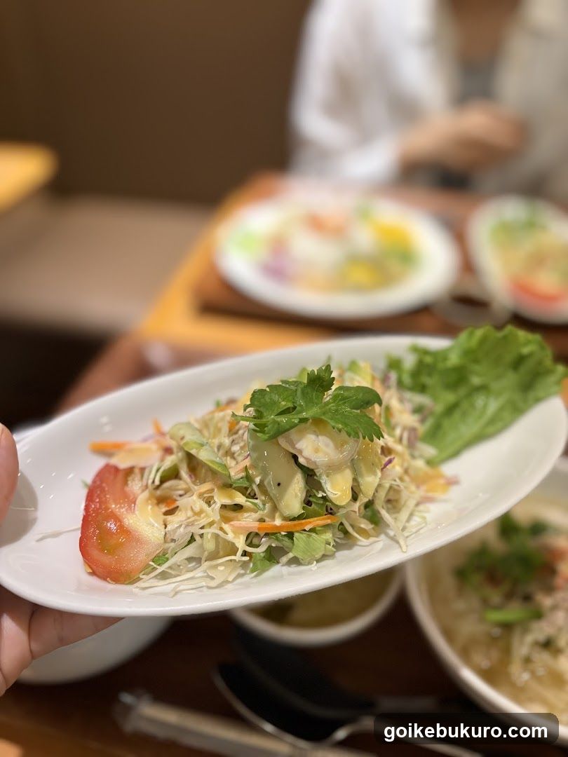 Salad Dish in Restaurant Setting