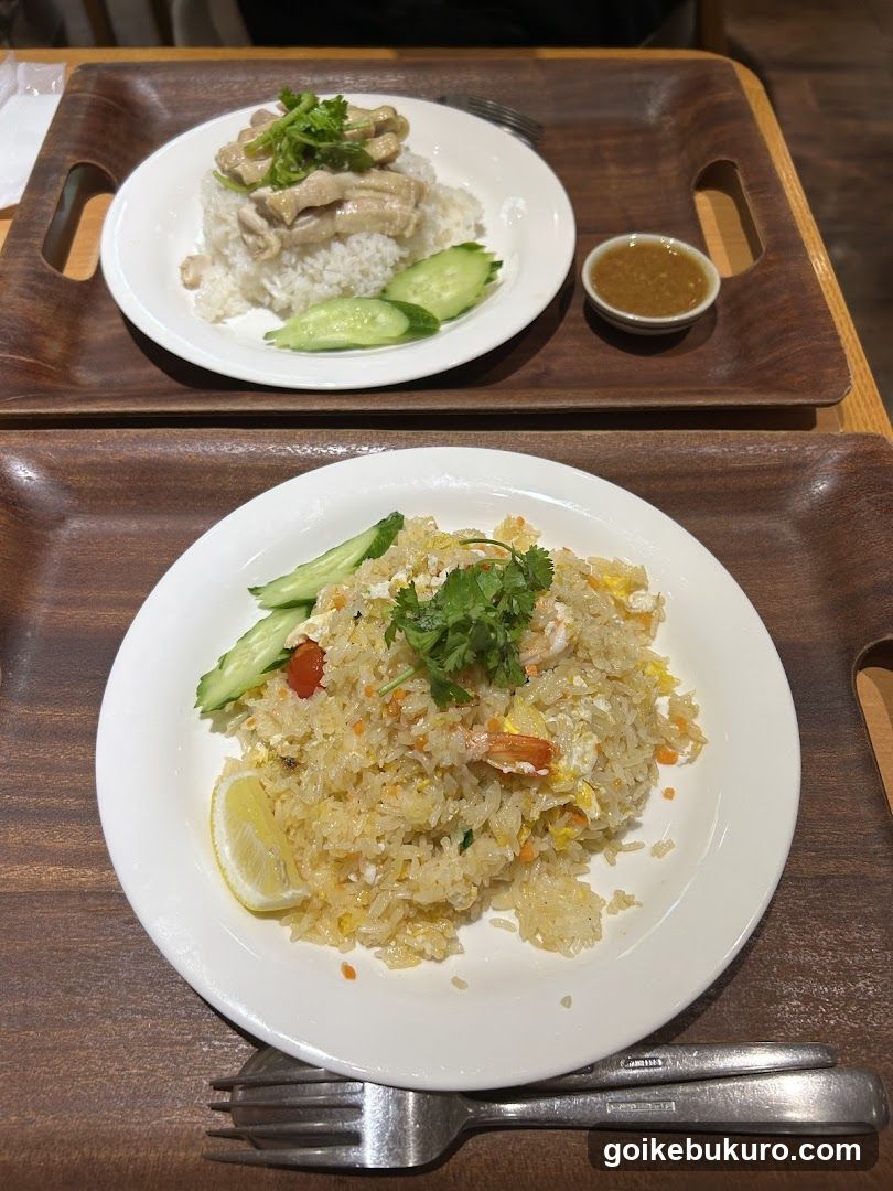 Thai Fried Rice and Chicken Rice