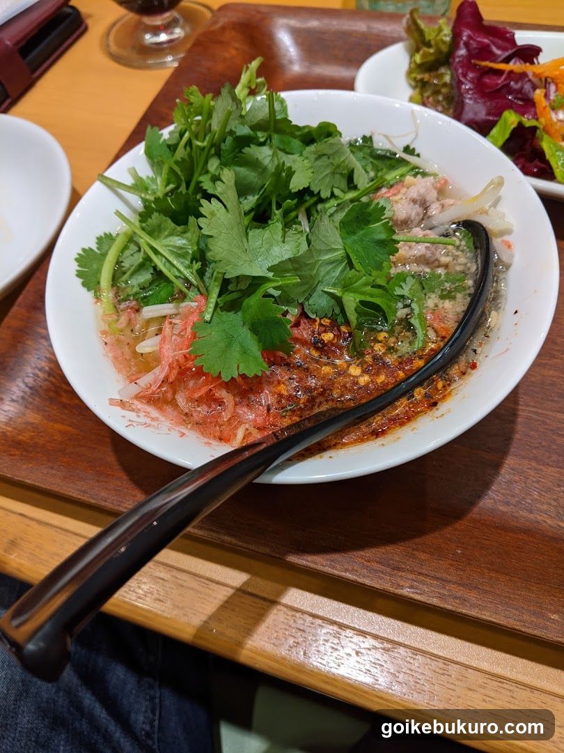 Bowl of Thai Salad with Cilantro