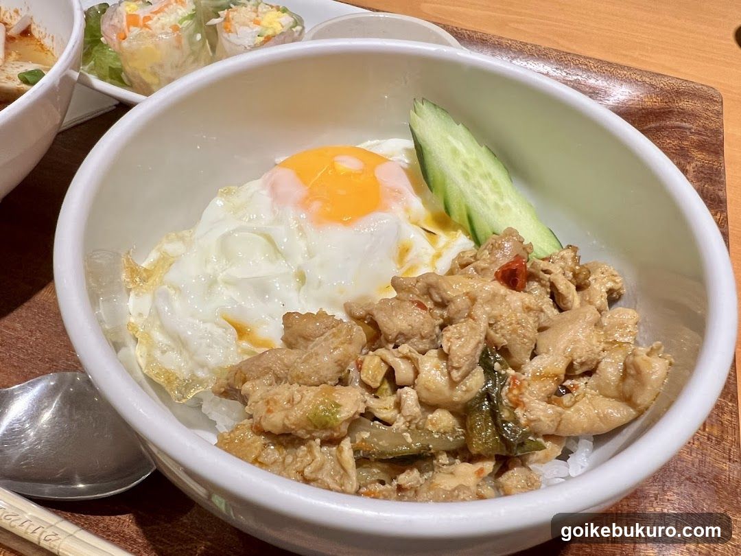 Thai Fried Rice Bowl with Egg and Cucumber
