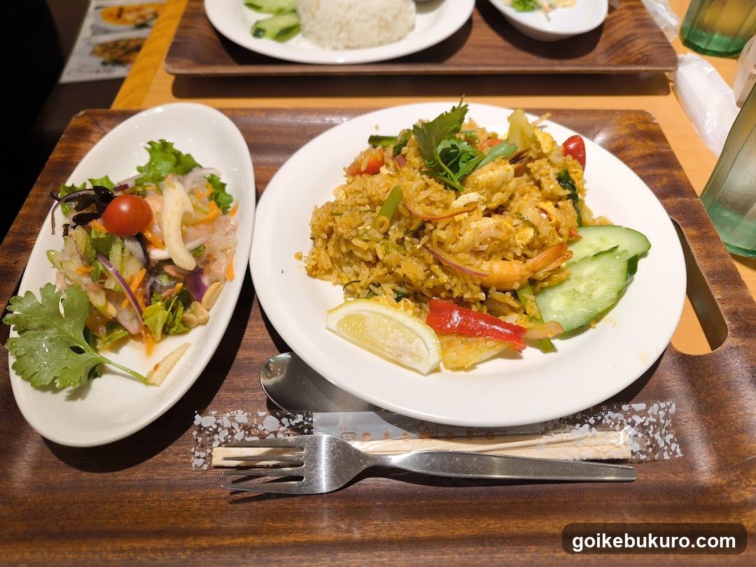 Thai Fried Rice and Salad