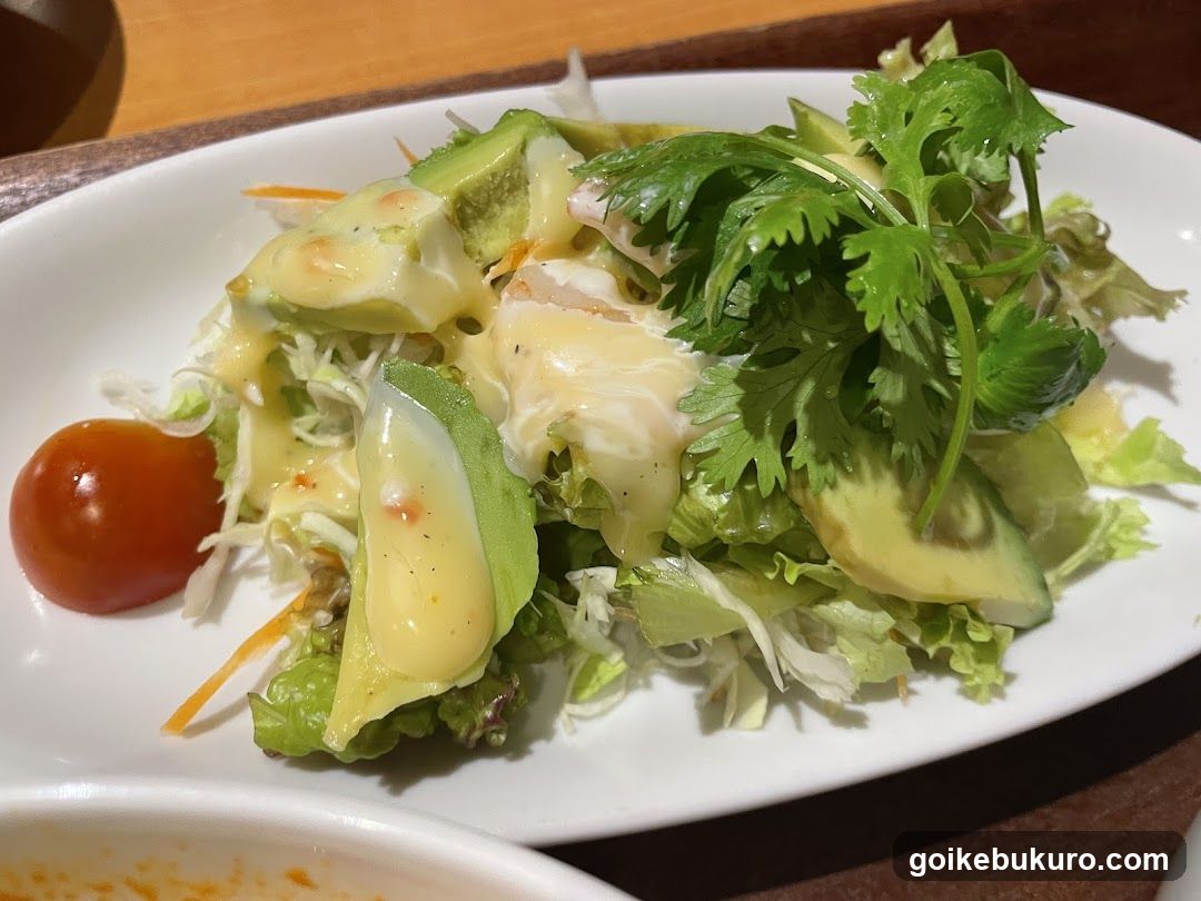 Avocado Salad with Dressing