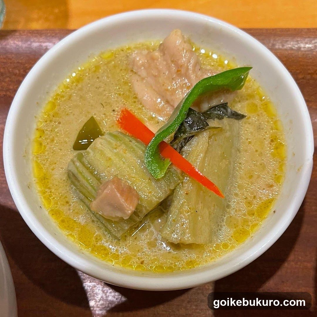 Thai Green Curry with Vegetables and Meat