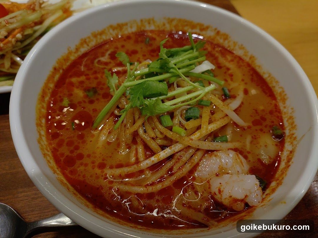 Spicy Noodle Soup with Shrimp and Cilantro
