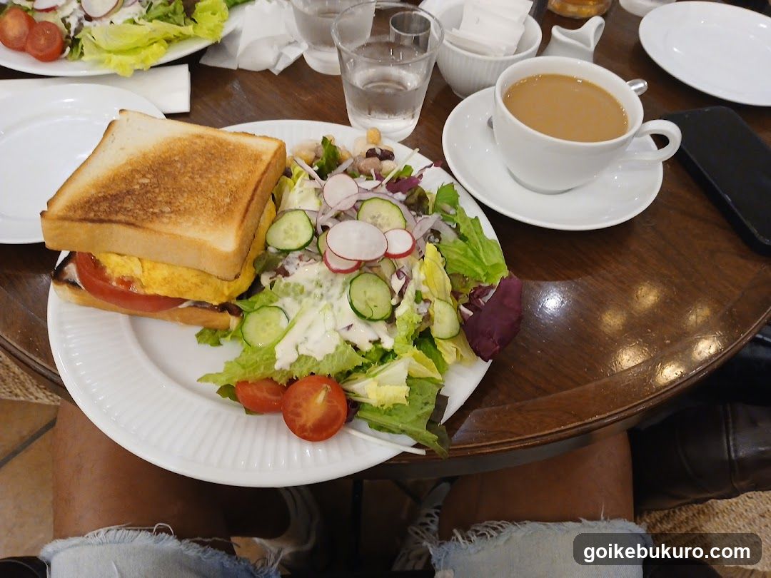 Breakfast Meal with Toast and Salad