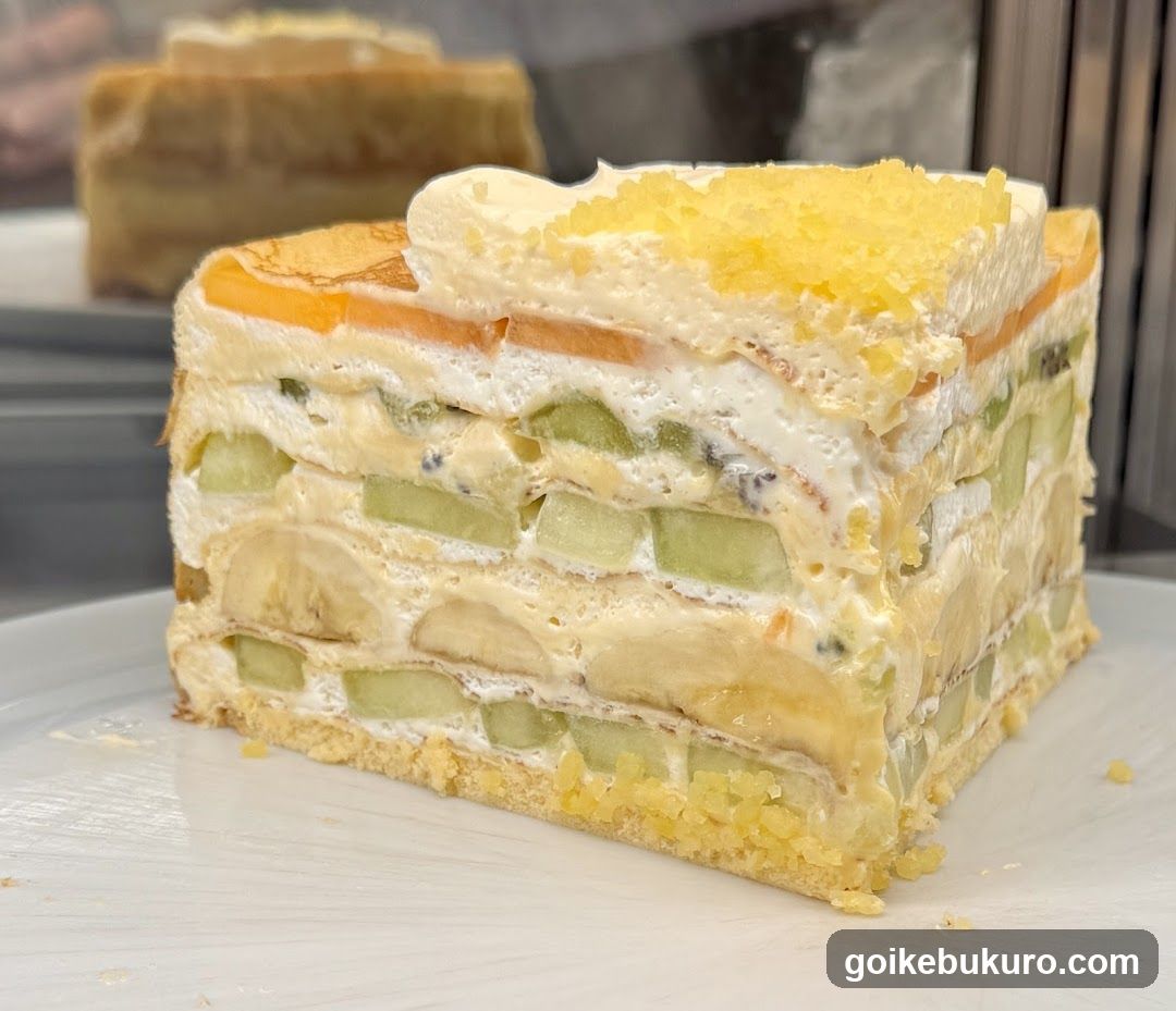 Fruit Layer Cake Slice