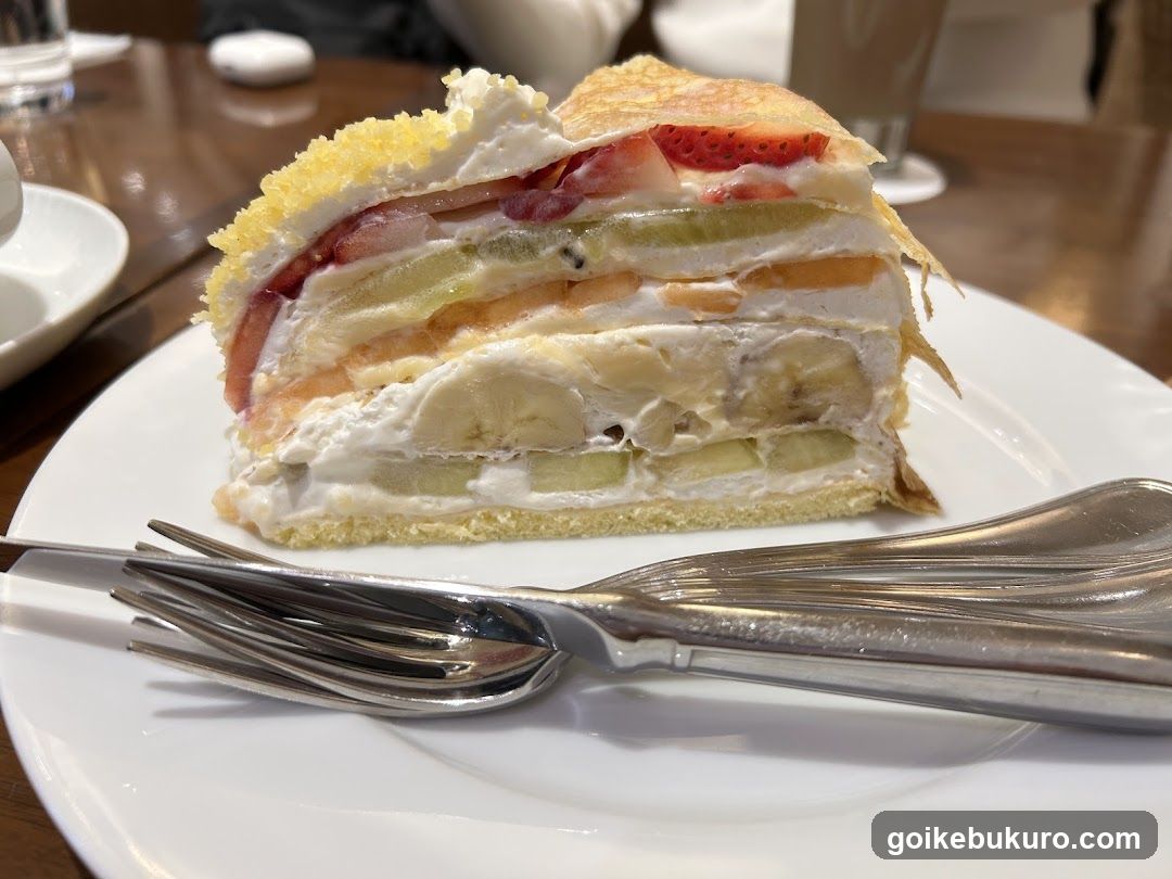 Fruit Layer Cake Slice