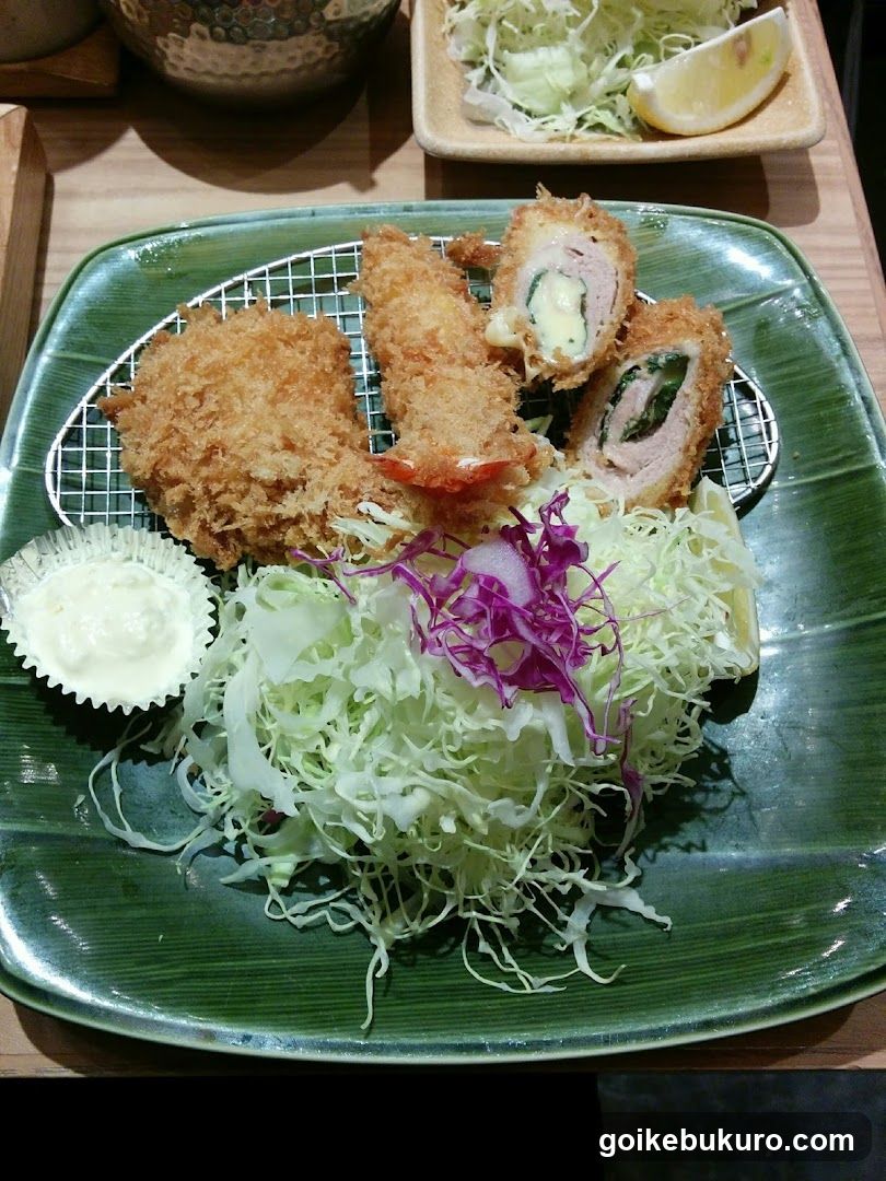 Fried Food with Salad
