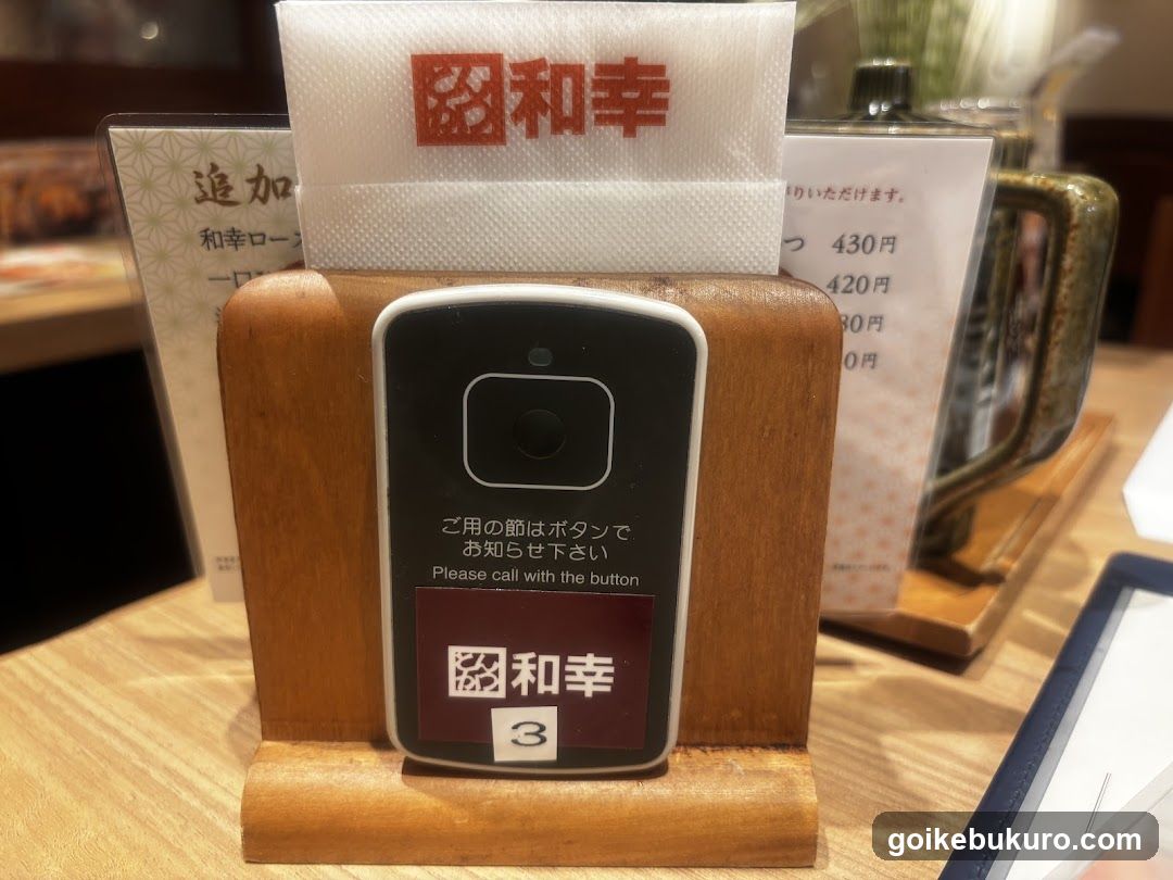 Restaurant Table Setting with Call Button