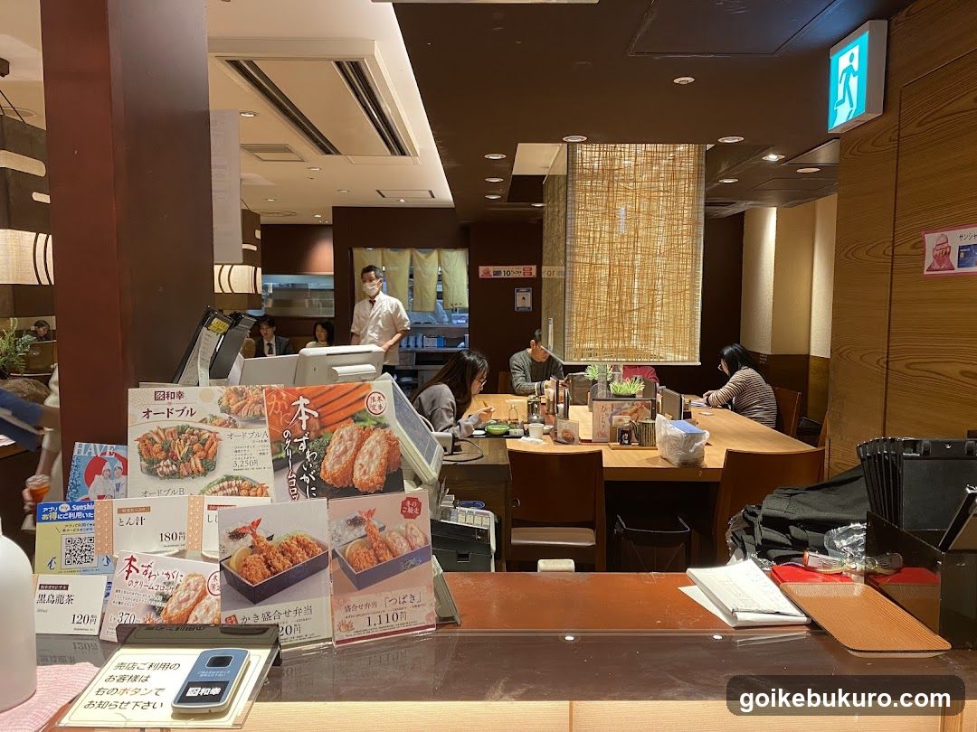 Restaurant Interior with Menu Display