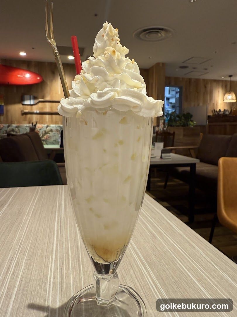 Whipped Cream Milkshake with Strawberries and Nuts