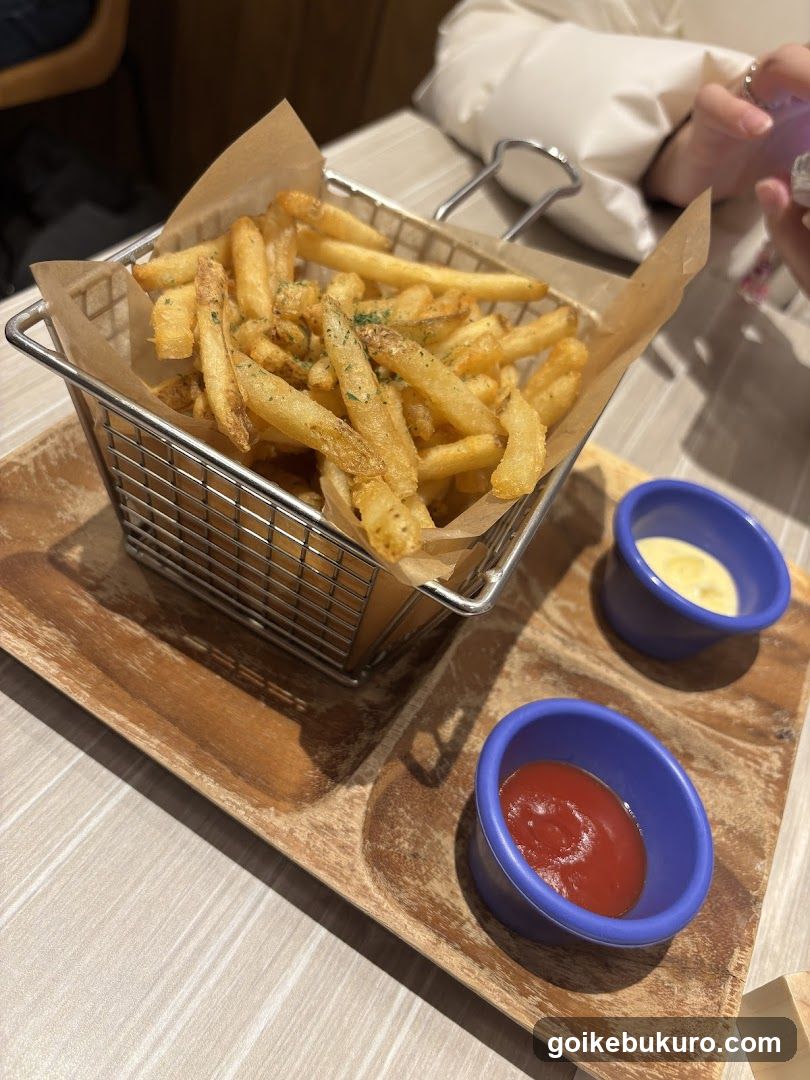 Fries with Ketchup and Mustard