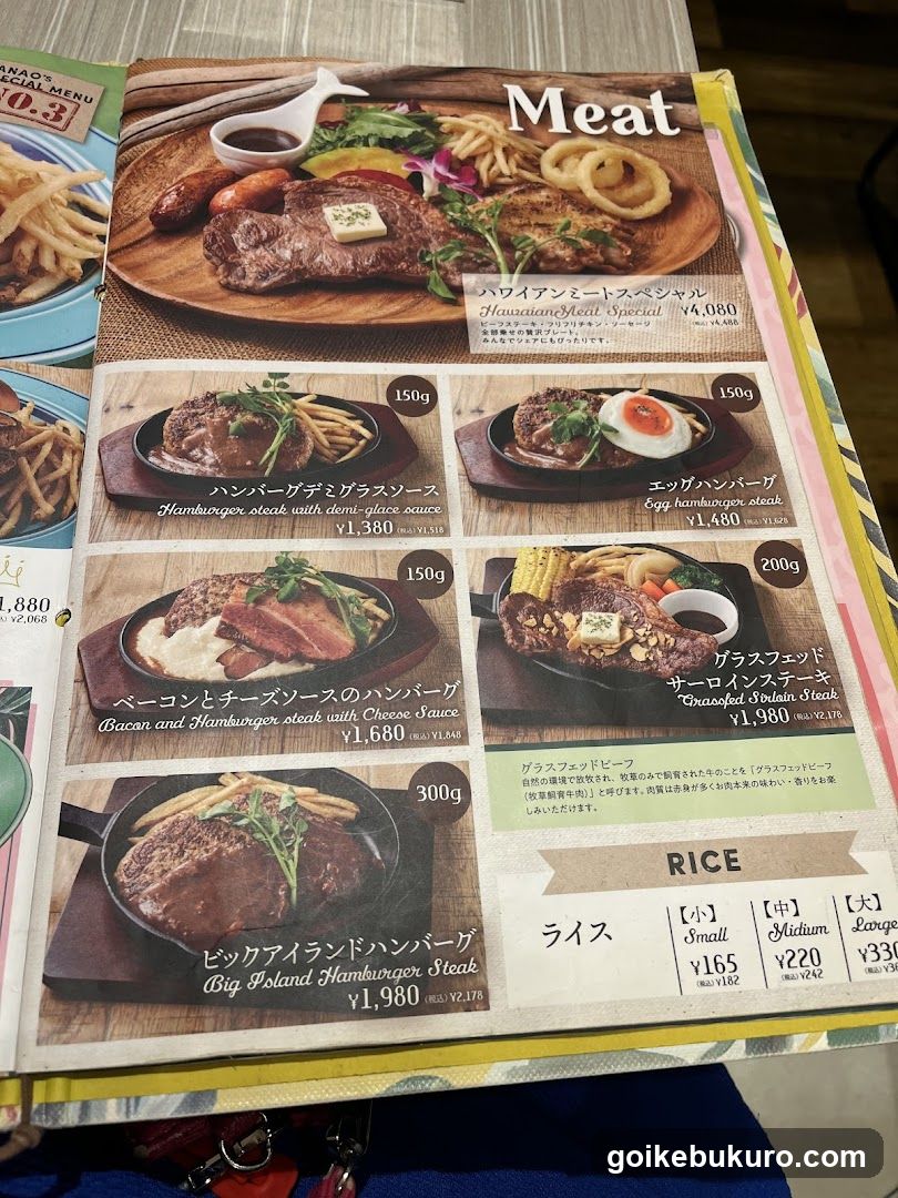 Meat Menu Page