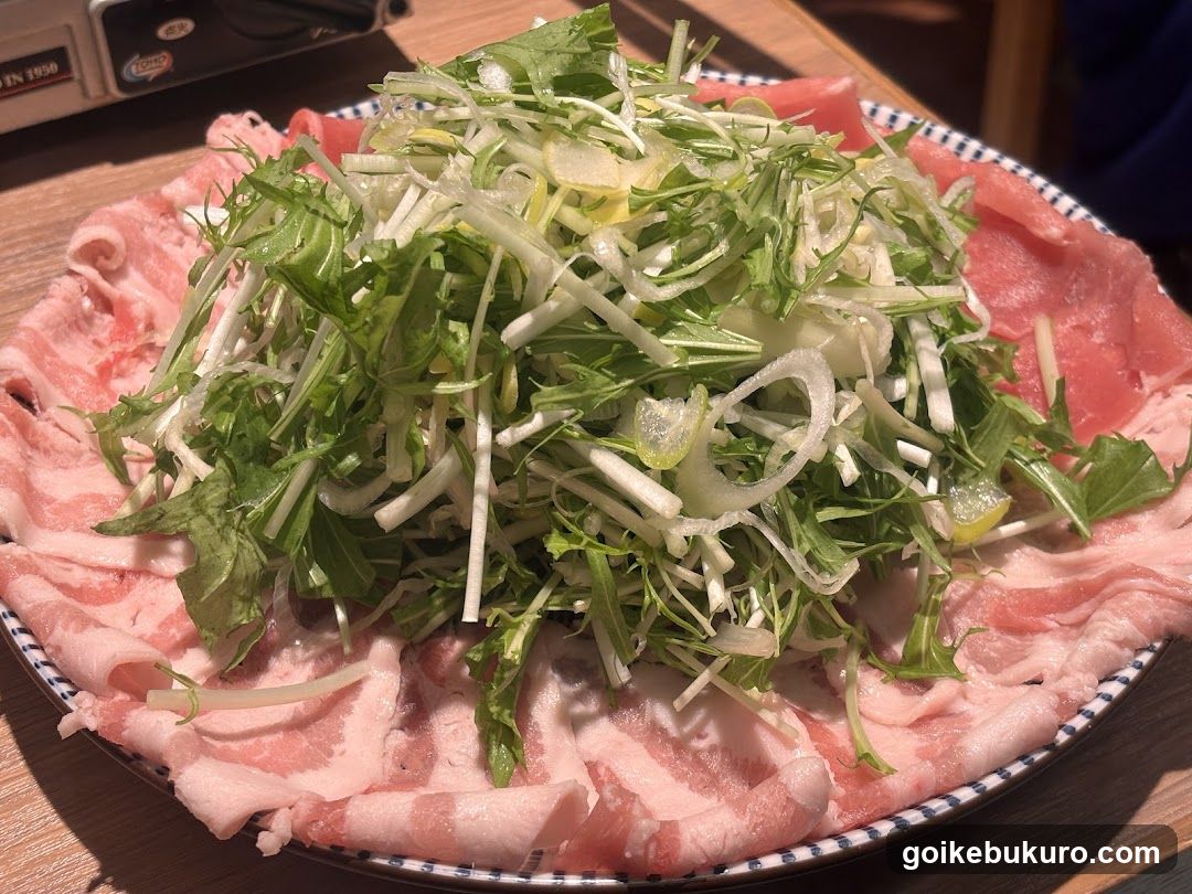 Sliced Meat with Greens and Onions