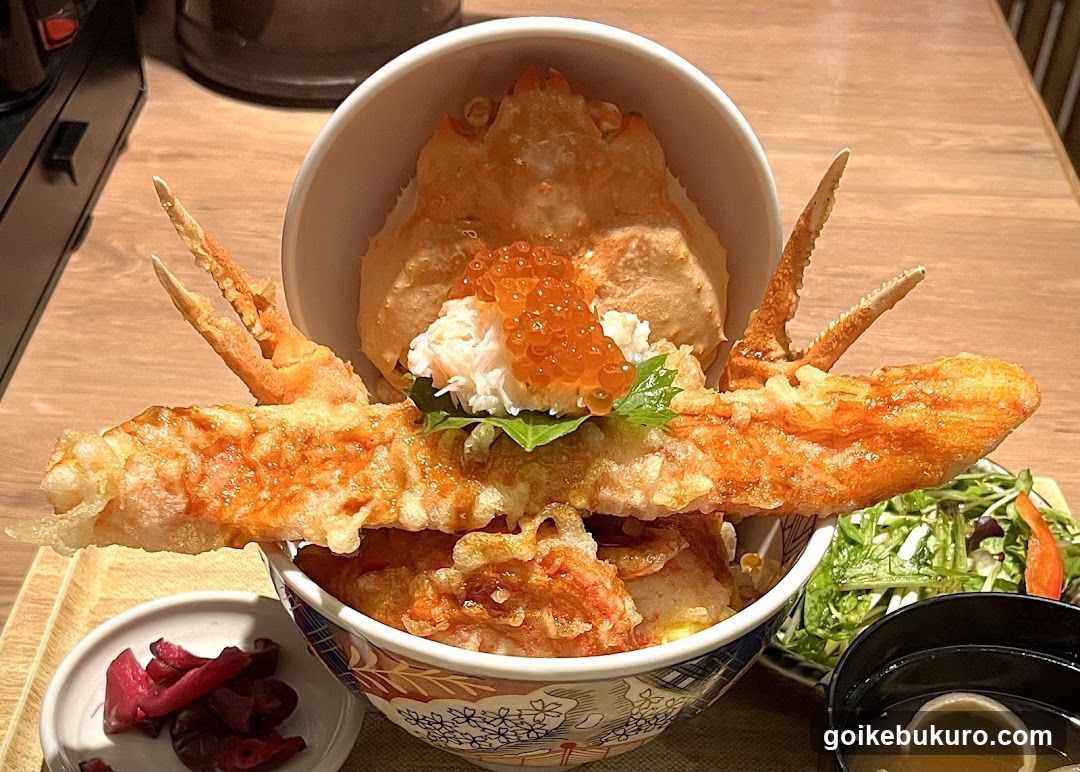 Crab Tempura with Roe and Rice Bowl