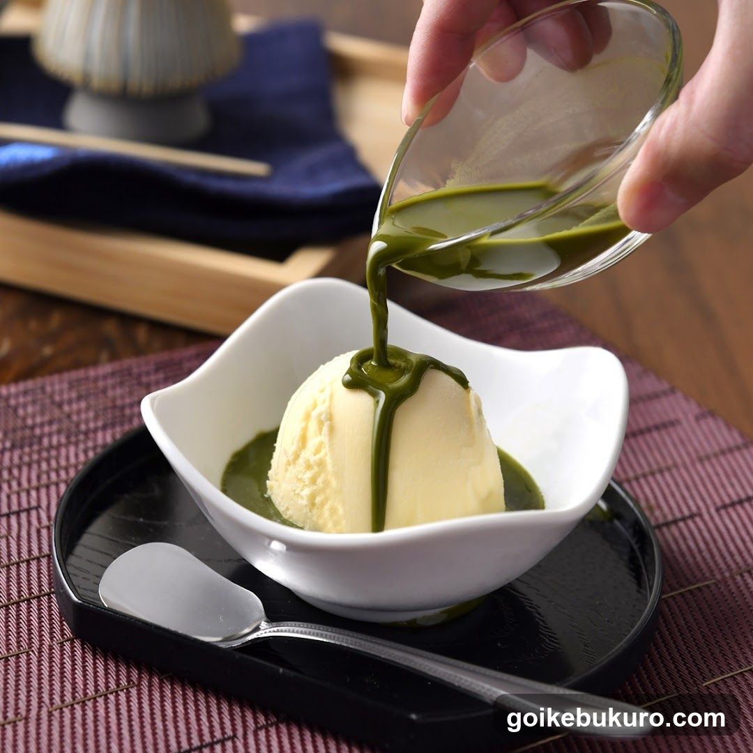 Matcha Ice Cream with Drizzle
