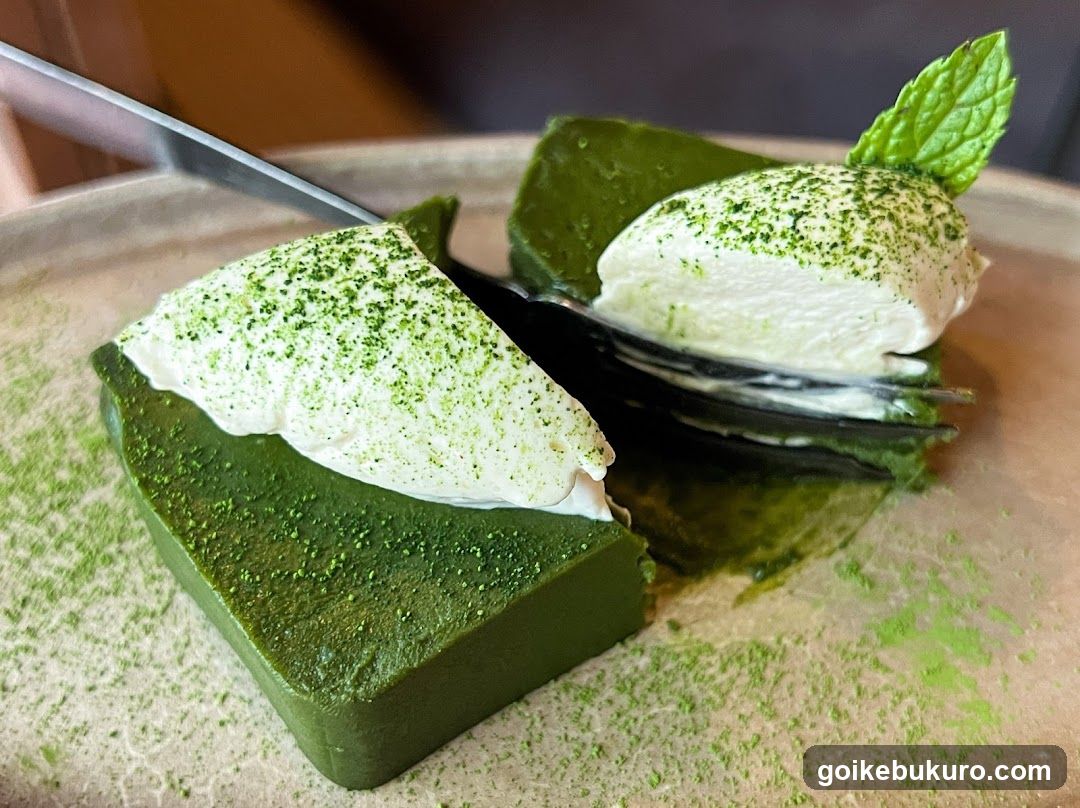 Matcha Dessert with Ice Cream