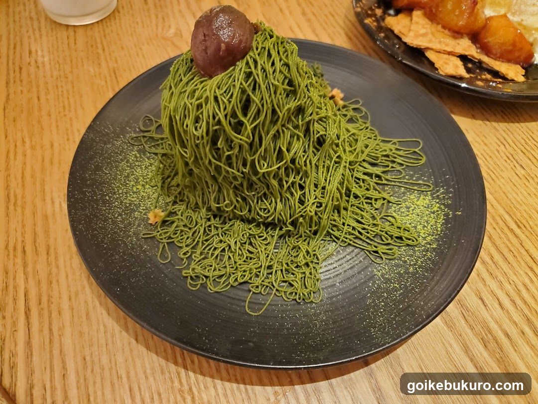 Matcha Dessert with Brownie Ball