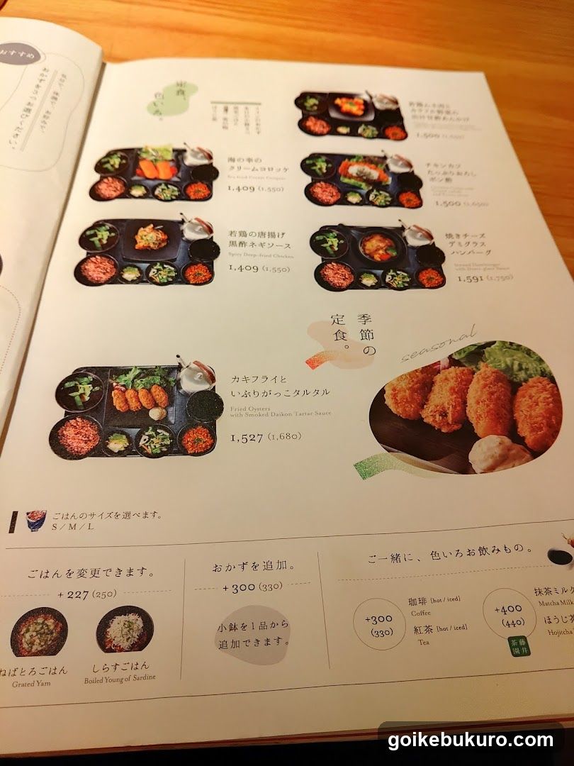 Japanese Restaurant Menu Page