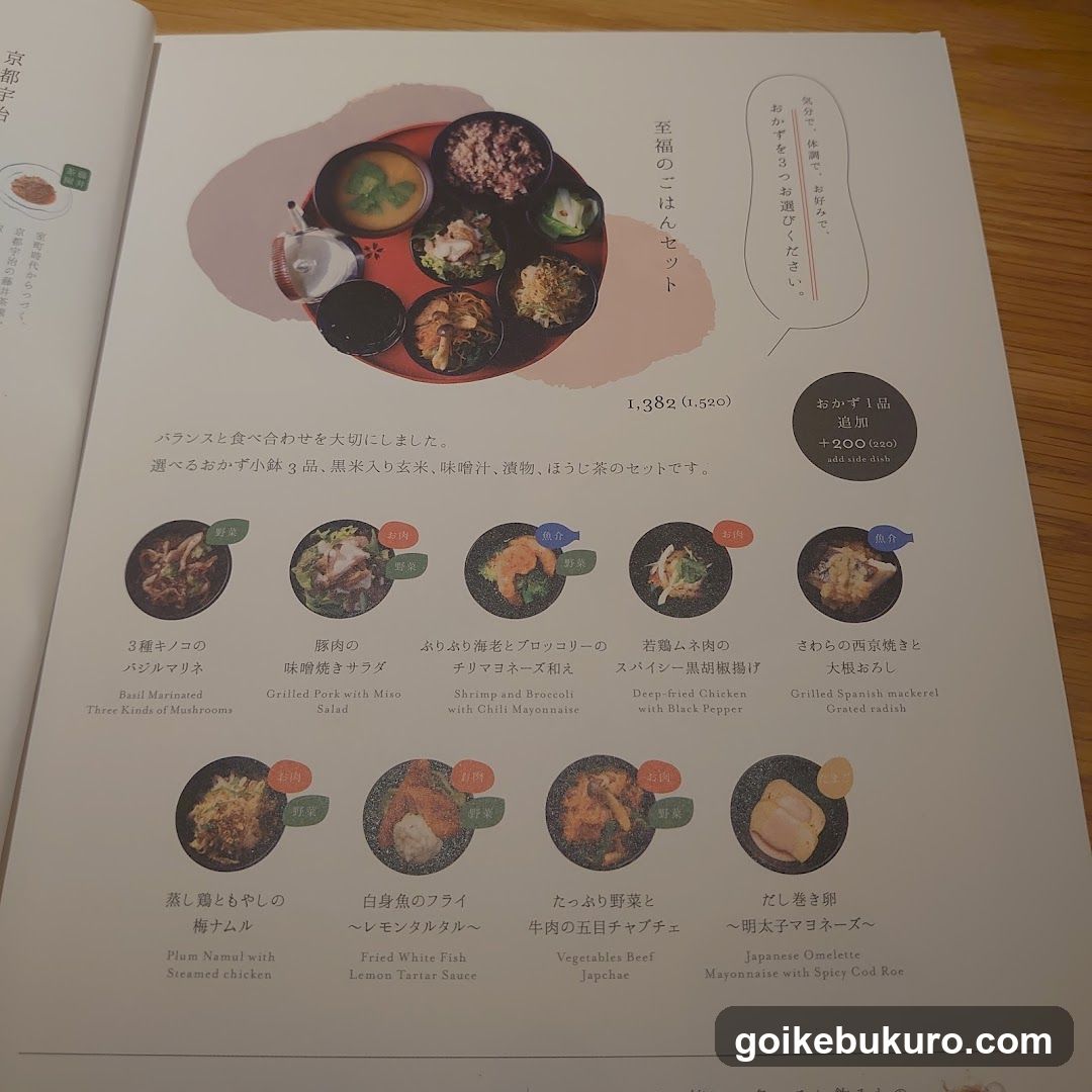 Japanese Restaurant Menu Page
