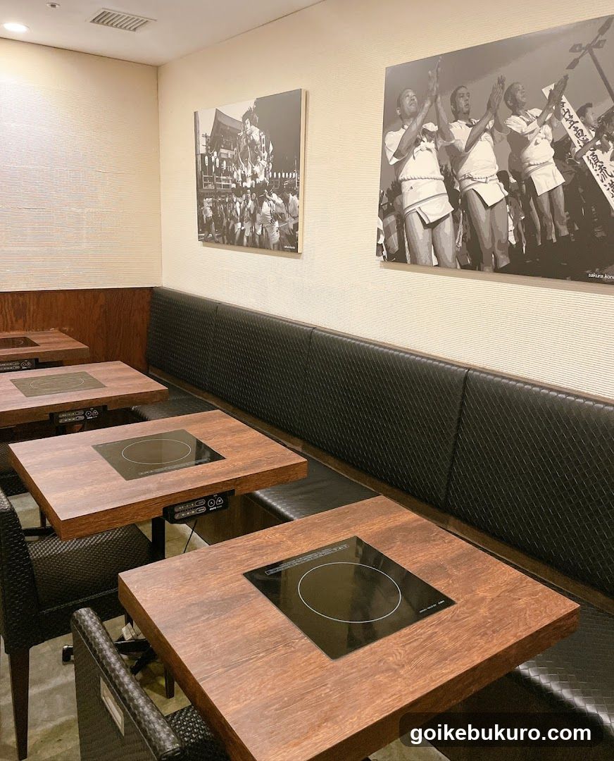 Restaurant Interior with Artwork