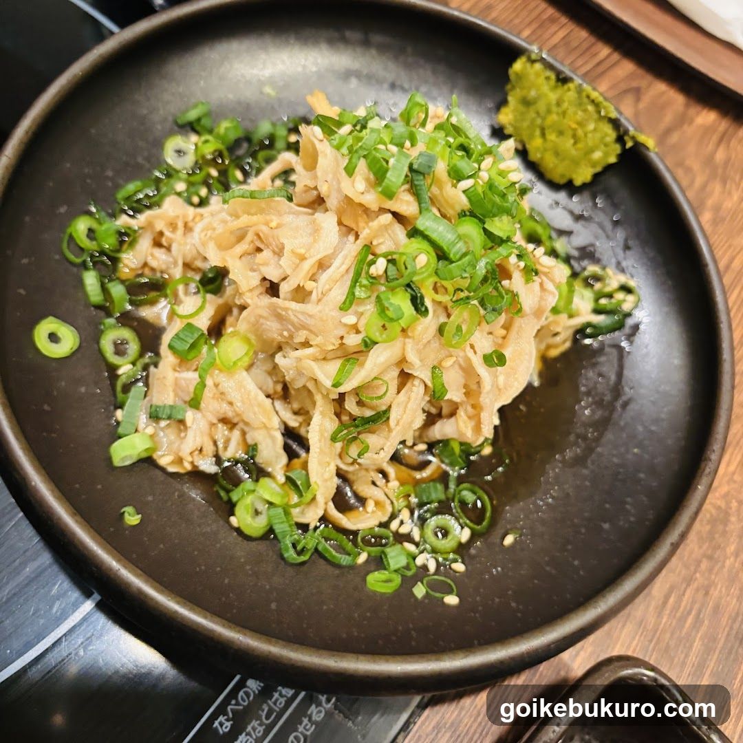 Shredded Chicken with Scallions and Wasabi