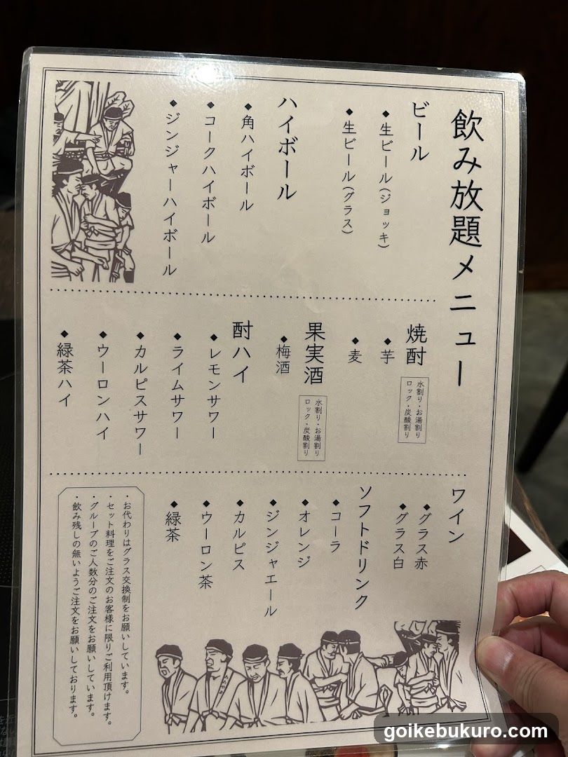 Drinking Menu (Daimi Fukume Menu)