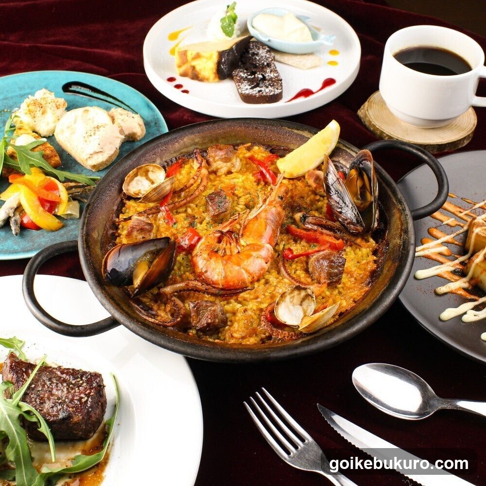 Seafood Paella Spread