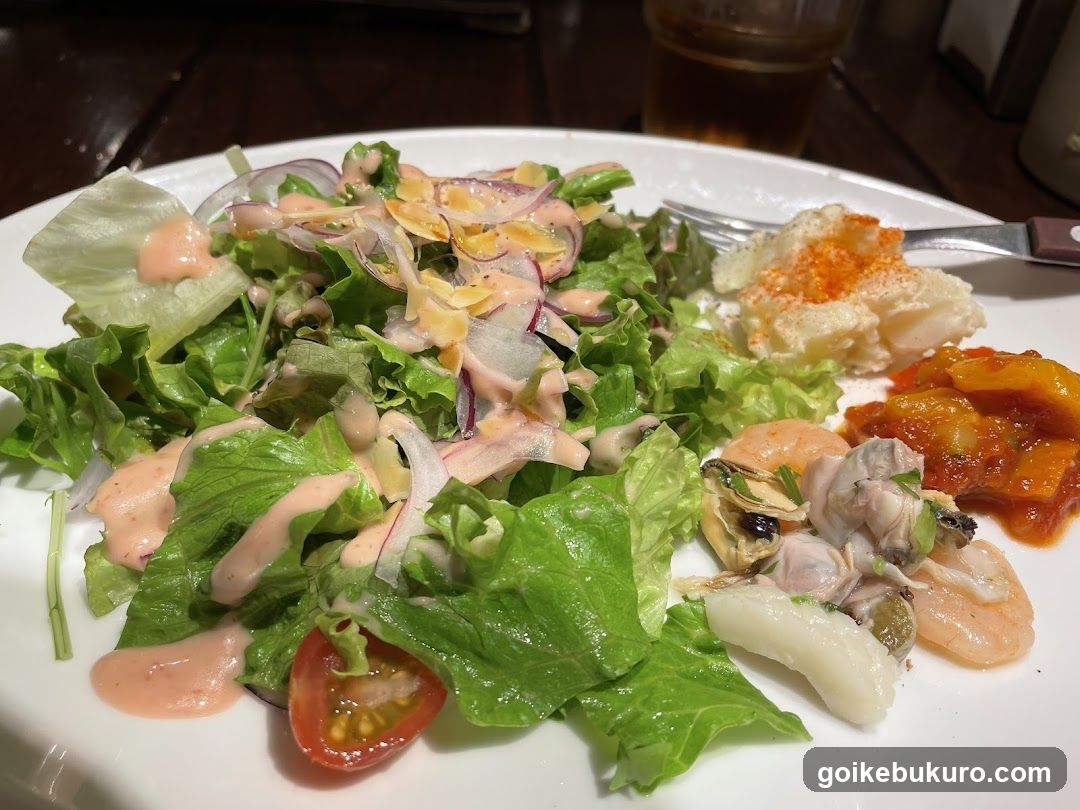 Seafood Salad with Dressing