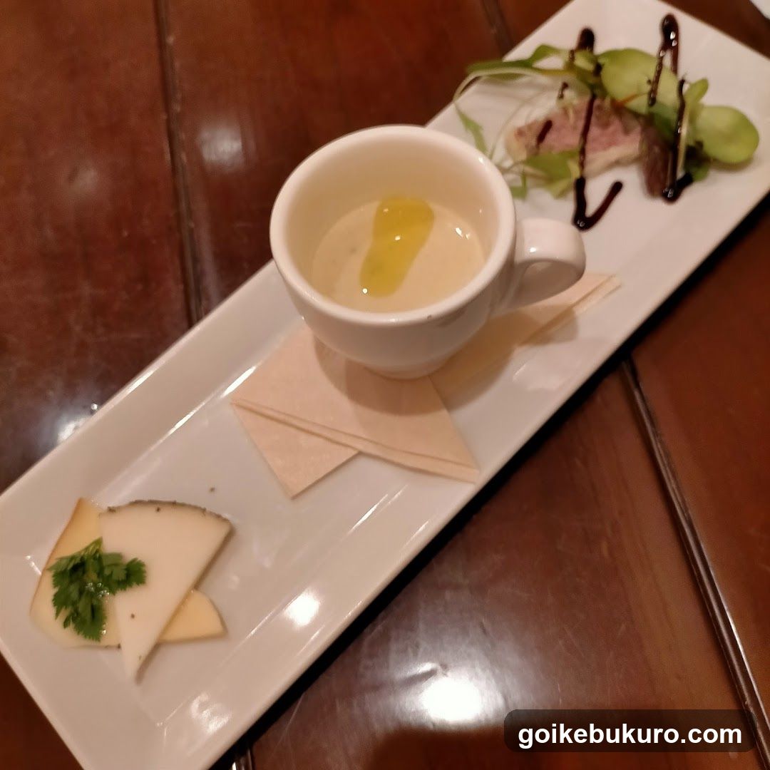 Dessert Platter with Cheese and Sauce