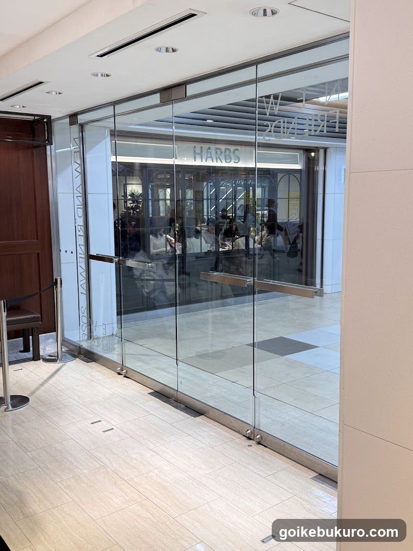 Glass storefront interior view