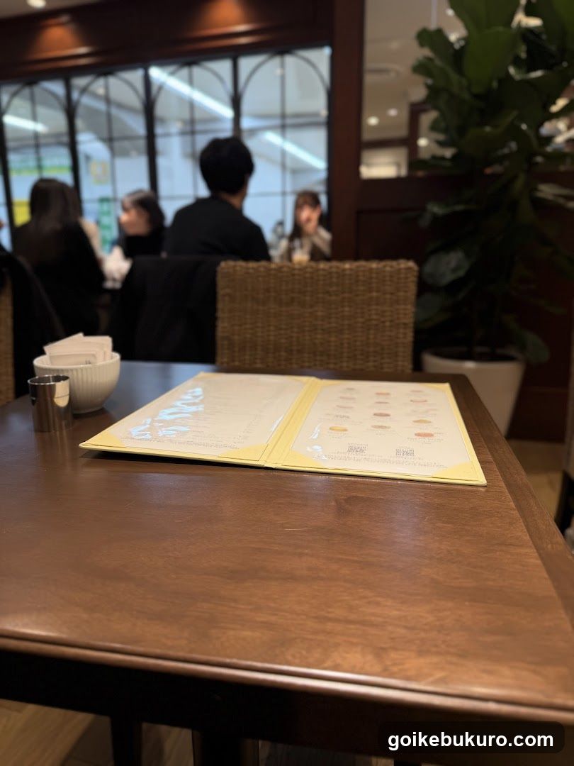 Restaurant Interior with Menu