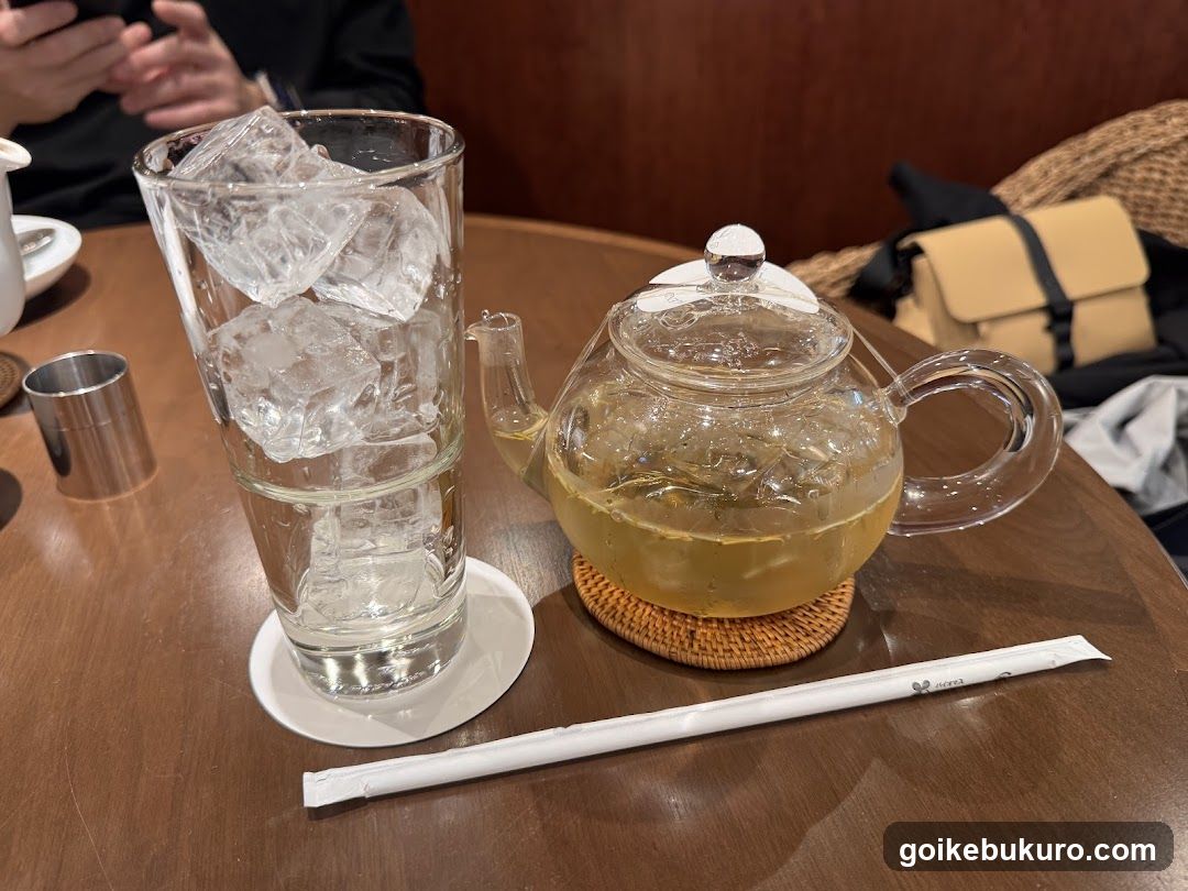 Tea and Ice on a Table
