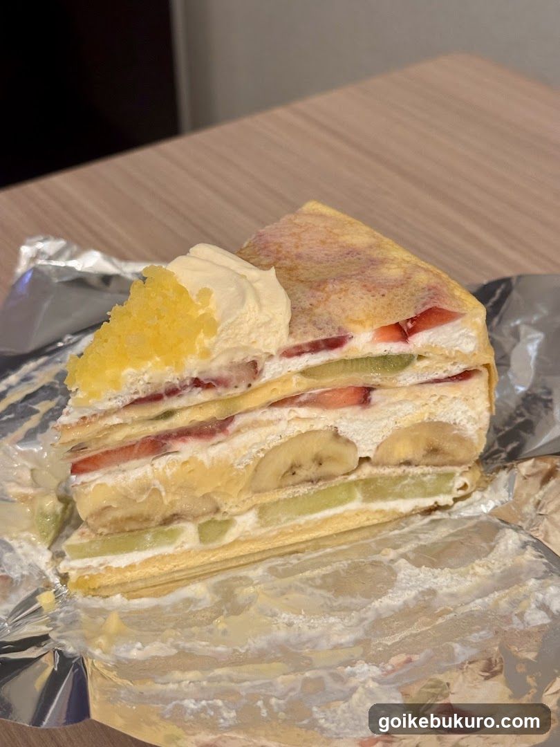 Fruit Layer Cake Slice