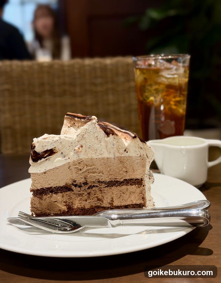 Chocolate Cake with Iced Tea