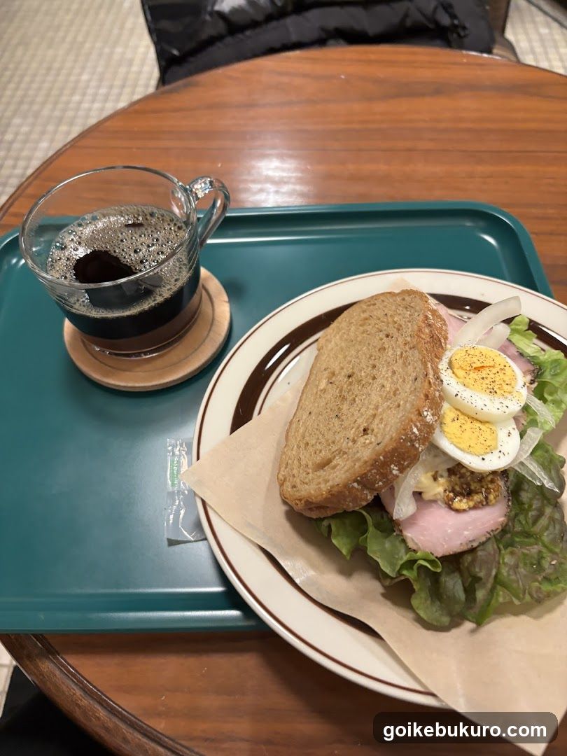 Sandwich and Coffee on Tray