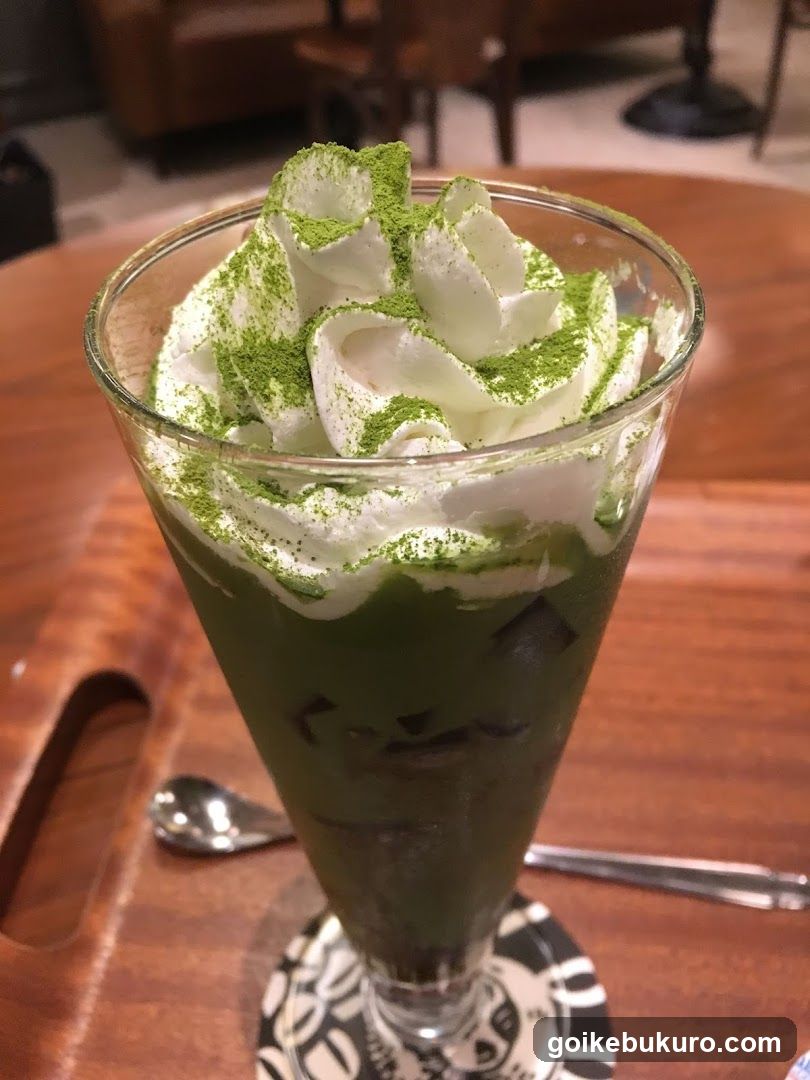 Matcha Latte with Whipped Cream