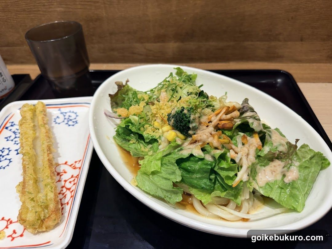 Salad and Tempura Dish