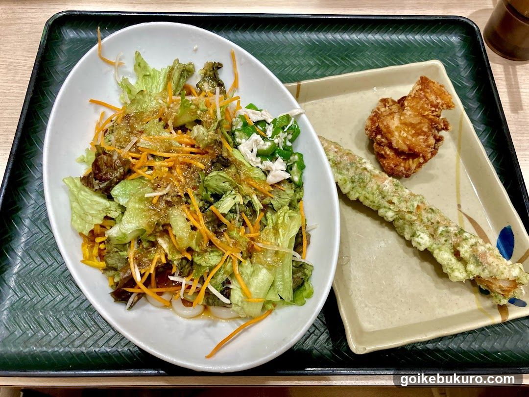 Salad and Tempura Meal