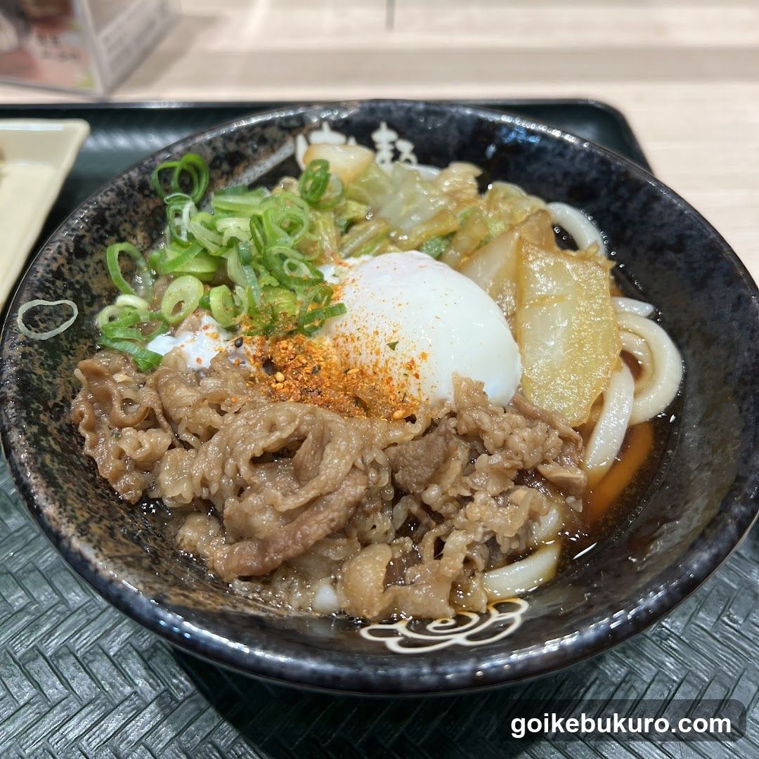 Bowl of Udon with Beef and Egg