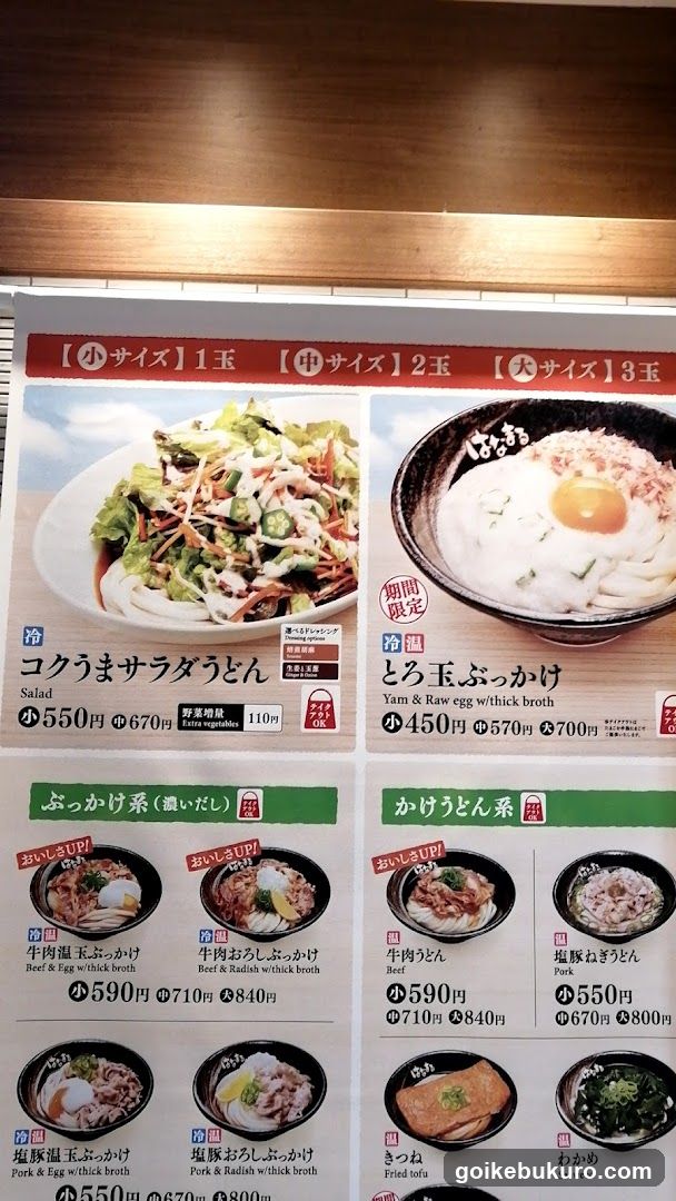 Japanese Udon Menu Board