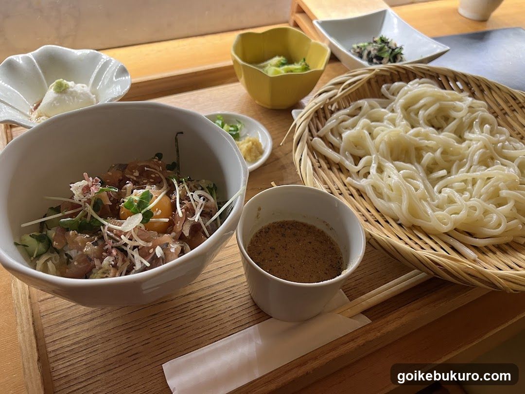 Japanese noodle meal set