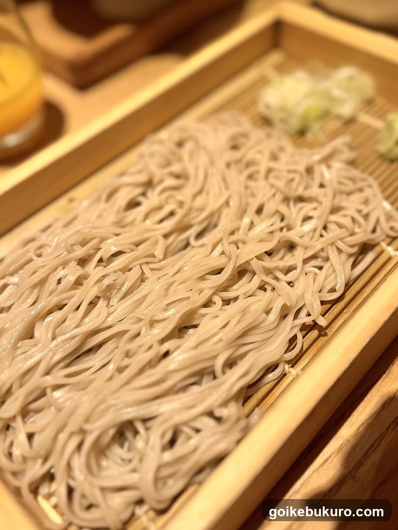 Soba Noodles on Bamboo Tray