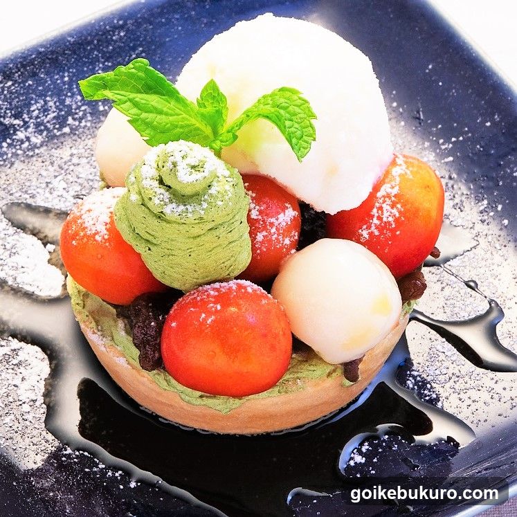 Matcha and Cherry Dessert
