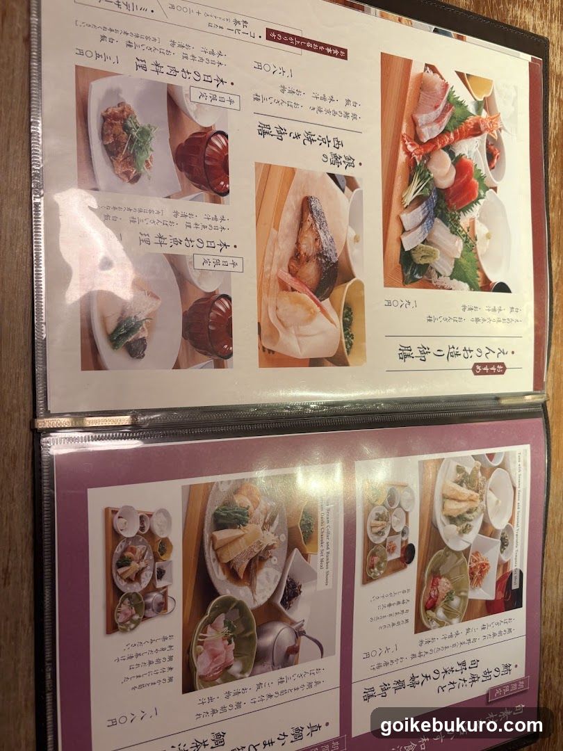 Japanese Restaurant Menu